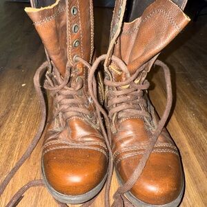 Steve Madden Brown Combat Boots